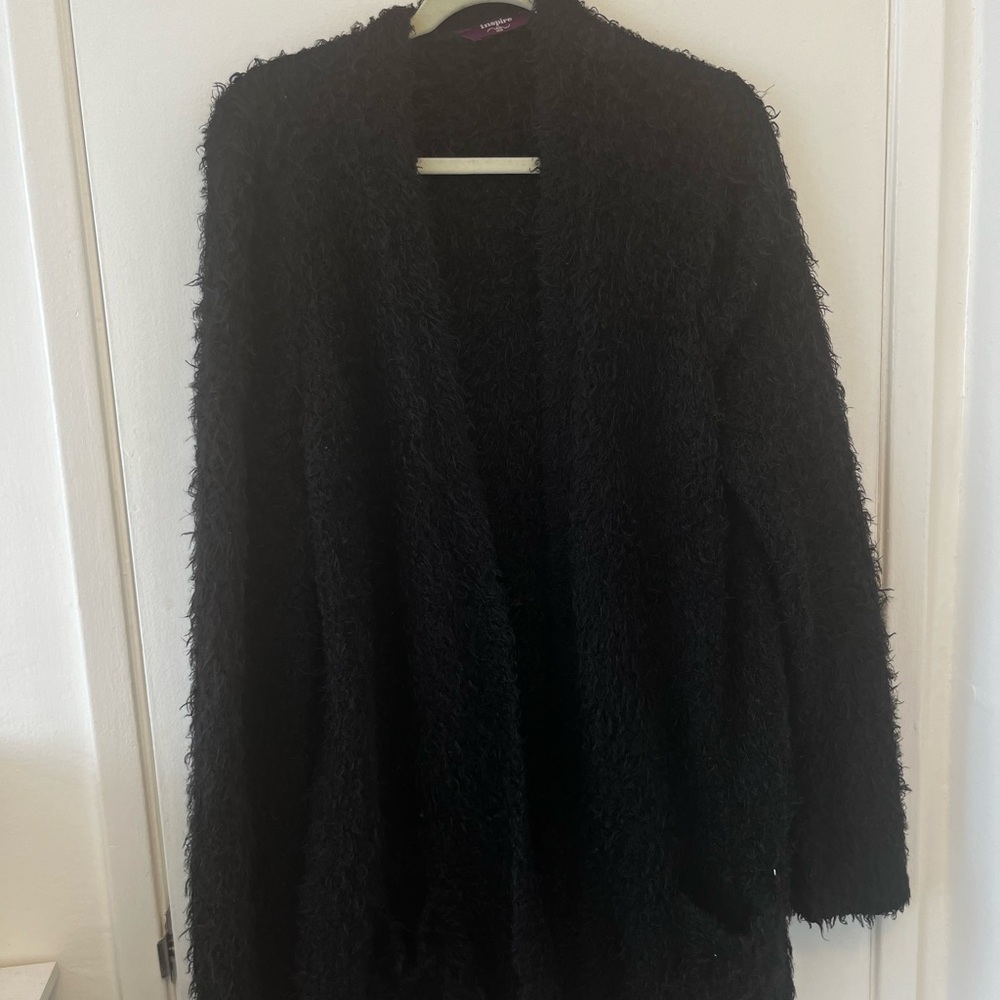 Chico's Black Fuzzy Cardigan